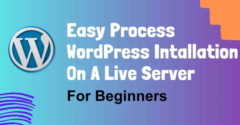 how to install WordPress easily on a live server